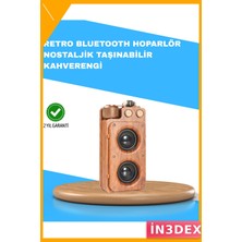 İn3dex Bluetooth Hoparlör Retro Radyo Tasarım 10W Stereo 1800MAH