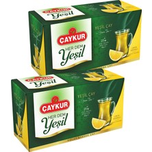 Çaykur Herdem Yeşil Çay Süzen Poşet Limonlu 1,6gr 25 Adet Ikili Paket
