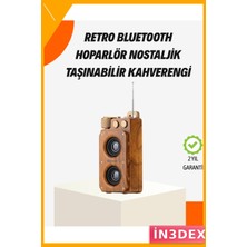 İn3dex Kablosuz Bluetooth Hoparlör 5W Güçlü Bass Tf USB Aux Fm Radyo