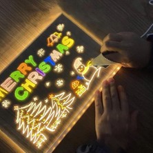 EkoAlışverişDünyam LED Aydınlatmalı Yazı ve Çizim Tahtası - Büyük Boy 30X20 cm