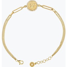 Goldium Jewellery Altın Lotus Damga Bileklik