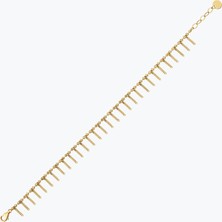 Goldium Jewellery Top Zincirli Mini Gurmet Zincir Detaylı Bileklik