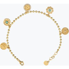 Goldium Jewellery Çoklu Madalyon Bileklik