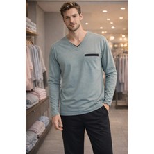 Dorelux Fit Cotton Düğmeli Yaka Pijama Takımı %100 Saf Pamuk Kumaş
