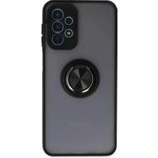 Prativas Newface Galaxy A23 4g Kılıf Montreal Yüzüklü Silikon Kapak - Siyah