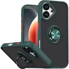 Prativas Newface Iphone 17 Montreal Yüzüklü Silikon Kapak - Yeşil