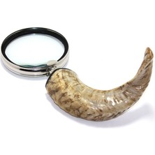 EkoAlışverişDünyam Pirinç Boynuz Saplı Büyüteç Model 1