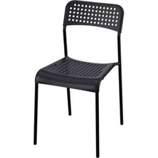 Ikea Sandalye Metal Ayaklı Plastik Şık Siyah Bs Dijital Mağazacılık