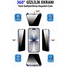 3gen Case Iphone 17 Uyumlu 360° Hayalet Cam Ekran Koruyucu Kavisli Kenar Gizlilik (Privacy) Özellikli