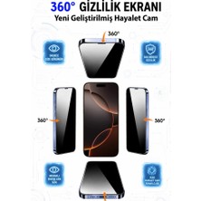 3gen Case Iphone 16 Pro Max Uyumlu 360° Hayalet Cam Ekran Koruyucu Kavisli Kenar Gizlilik (Privacy) Özellikli