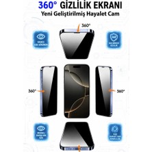 3gen Case Iphone 16 Pro Uyumlu 360° Hayalet Cam Ekran Koruyucu Kavisli Kenar Gizlilik Privacy Özellikli