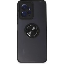 Prativas Newface Redmi Note 12 4g Kılıf Montreal Yüzüklü Silikon Kapak - Siyah