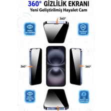 3gen Case Iphone 16 Uyumlu 360° Hayalet Cam Ekran Koruyucu Kavisli Kenar Gizlilik Privacy Özellikli