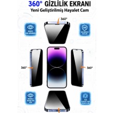 3gen Case Iphone 14 Pro Max Uyumlu 360° Hayalet Cam Ekran Koruyucu Kavisli Kenar Gizlilik Privacy Özellikli