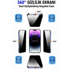 3gen Case Iphone 14 Pro Uyumlu 360° Hayalet Cam Ekran Koruyucu Kavisli Kenar Gizlilik Privacy Özellikli