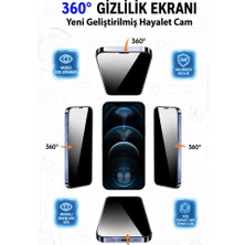 3gen Case Iphone 12 Pro Max Uyumlu 360° Hayalet Cam Ekran Koruyucu Kavisli Kenar Gizlilik Privacy Özellikli