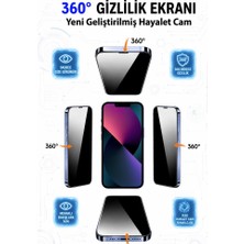 3gen Case Iphone 13-Iphone 14 Uyumlu 360° Hayalet Cam Ekran Koruyucu Kavisli Kenar Gizlilik Privacy Özellikli