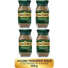 Jacobs Monarch Gold Cam Kavanoz Granül Kahve 100 gr x 4 Adet