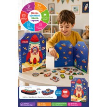 Toyfest Puedo Manyetik Uzay Seti 70 Parça Eva Mıknatıslı Kitap Oyunu Eğitici Oyuncak 3+ Yaş
