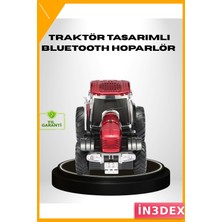 İn3dex Kablosuz Bluetooth Hoparlör Retro Traktör Tasarım USB Tf Aux Fm 12W