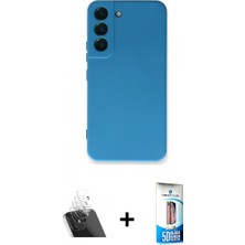 Marsilyan™- Galaxy S23 Plus Kılıf Ahenk Serisi - Siyah 5d Eko Cam Ekran Koruyucu + Kamera Lens Koruma Cam - Sf