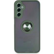 Prativas Newface Galaxy A24 4g Kılıf Montreal Yüzüklü Silikon Kapak - Yeşil