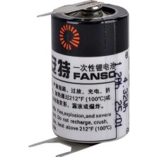 EkoAlışverişDünyam Fanso ER14250H 3.6V 1/2 Aa Size Lithium Pil (Li-Socl2) 3 Pın