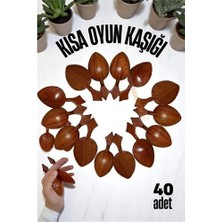 Renas Store Kısa Oyun Kaşığı Halk Oyunu Kaşığı - Kına Kaşığı Kısa Saplı Zeybek Oyun Kaşığı 40 Adet