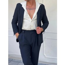 Modefendicom Özel Seri %100 Gofre Kumaş Italyan Kesim Modern Fit Ceket