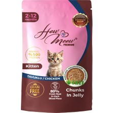 How Meow 24 Adet Jöleli Parça Etli Yavru Kedi Yaş Maması Tavuklu 85 Gram