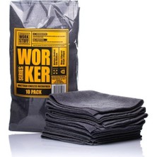 Work Stuff Worker 10'lu Paket Gri Mikrofiber Bez