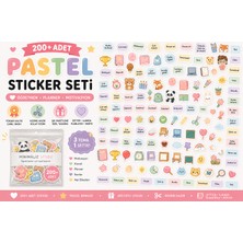 Minimaliz Studio 200+ Adet Pastel Öğretmen Sticker Seti | Motivasyon, Planner, Defter Etiketleri | Renkli Sevimli Çıkartma Paketi