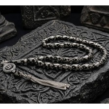 Blackcraft Gümüş Tuğra Desenli Tespih