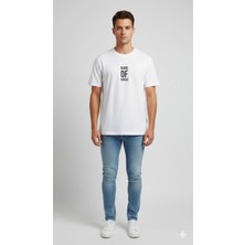 Erkek Beyaz Kısa Kollu Tshirt
