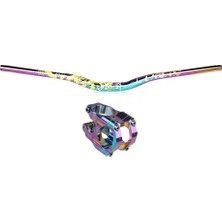 Lunje Rainbow Sarı Alüminyum 780MM Bisiklet Gidon Boğaz Seti