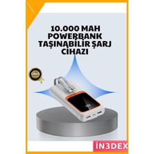 İn3dex 10000 Mah Dijital Göstergeli Powerbank Type-C Lightning