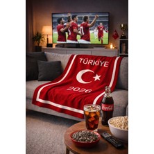 Osmanlı Triko Kişiye Özel Triko Battaniye-Türk Bayraklı Battaniye-Türkiye-Milli Takım-Ay Yıldız