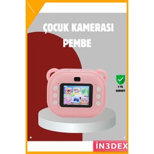İn3dex 24MP Hd Çift Lens Çocuk Kamerası Termal Baskılı 32GB Oyun Modu