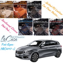 La Casa Automotive Fiat Egea HB(2017 ve Sonrası)Uyumlu Kapitoneli Suni Deri-Silikon Topukluklu  Premium Deri Paspas