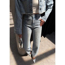 Esra Helvacı Dağınık Taşlı Wide Leg Jean