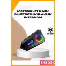 İn3dex Bluetooth 5.4 Interkom IP65 Su Geçirmez LED Göstergeli Hoparlör