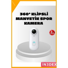 İn3dex 1080P Full Hd Spor Kamerası Wifi 360° Klips IP68 Su Geçirmez