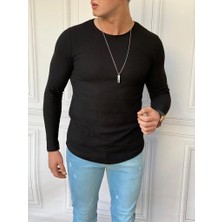 Modefendicom Slim Fit Italyan Kesim Pamuk Örme  Sweat
