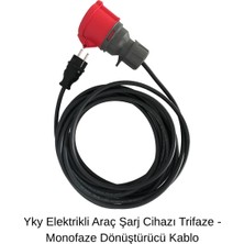 Yky Elektrik Elektrikli Araç Şarj Cihazı Trifaze - Monofaze Dönüştürücü Kablo