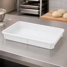 İstanbul Horeca 60X40 cm Kapaksız Profesyonel Pizza Hamur Tepsisi 10 cm Yükseklik | Pp Gıda Uyumlu Hamur Teknesi