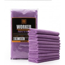 Work Stuff Mor Worker 10'lu Paket Mikrofiber Bez