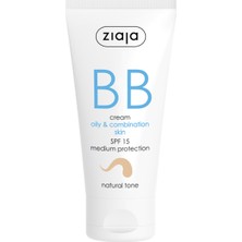 Ziaja BB Krem 50 ml Yağlı&Karma Cilt İçin Nemlendirici Doğal Ton E Vitamini İçerir