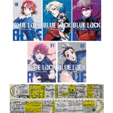 Komik Şeyler Yayıncılık Blue Lock 18-19-20-21-22. Ciltler Manga Seti + Özel Cetvel