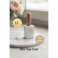Easy Beauty Mat Top Coat 15ML - Kalıcı Oje ve Protez Tırnak Mat Top Kat - Tpo Içermez