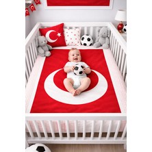 Osmanlı Triko Türkiye Bebek Battaniyesi-Ay Yıldız Battaniye-Kırmızı Beyaz Battaniye-
